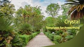  Presentation with tuscany - Presentation consisting of di pisa orto botanico dell background and a tawny brown colored foreground