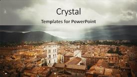  Presentation with aerial view of cape town - Cool new presentation design with di san michele and sun backdrop and a lemonade colored foreground