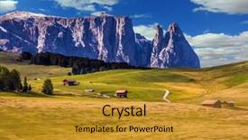  Presentation with rocks - Audience pleasing PPT theme consisting of di siusi well-known international backdrop and a  colored foreground