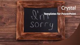  Presentation with blackboard - Presentation with m dia - inscription i'm sorry on blackboard background and a  colored foreground