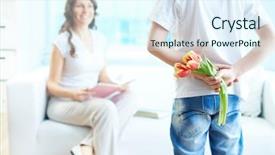  Presentation with amsterdam historical beautiful view - Slide set featuring dia das maes - rear view of lad background and a sky blue colored foreground