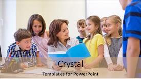  Presentation with elementary school black female career day technology - Beautiful slide set featuring dia de la mujer - education elementary school learning backdrop and a coral colored foreground