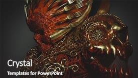  Presentation with gothic - Presentation design featuring dia de los muertos flowers - gothic bright red skull handmade background and a wine colored foreground