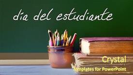  Presentation with rustic chalkboard - Audience pleasing presentation consisting of dia del estudiante students day backdrop and a red colored foreground