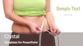  Presentation with diabetes mellitus - Theme enhanced with diabetes mellitus - overweight woman measure her waist background and a tawny brown colored foreground