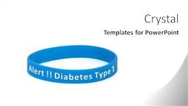  Presentation with alert - Colorful PPT layouts enhanced with diabetes-type-1-alert-wristband backdrop and a white colored foreground