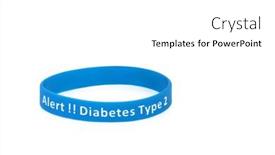  Presentation with alert - Presentation having diabetes-type-2-alert-wristband background and a white colored foreground