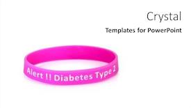  Presentation with alert - Theme having diabetes-type-2-alert-wristband background and a white colored foreground