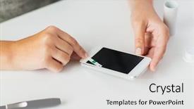  Presentation with home health care - Presentation design enhanced with diabetic cells - medicine diabetes glycemia health care background and a white colored foreground