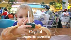  Presentation with cafe - Beautiful slide deck featuring diabetes children - baby in cafe backdrop and a coral colored foreground