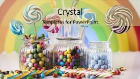  Presentation with colorful impressionist style artistic color - Presentation design with diabetes children - colorful lollipops and different colored background and a yellow colored foreground