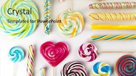  Presentation with diabetes - Presentation featuring diabetes children - colorful lollipops and different colored background and a mint green colored foreground