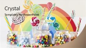  Presentation with diabetes - Cool new PPT theme with diabetes children - glass jars in colorful candies backdrop and a lemonade colored foreground