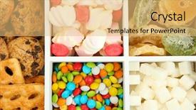  Presentation with diabetes - Beautiful theme featuring diabetes children - multicolor candies and cookies backdrop and a yellow colored foreground