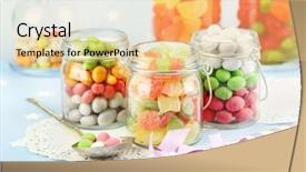  Presentation with diabetes - Amazing PPT layouts having diabetes children - multicolor candies in glass jars backdrop and a yellow colored foreground