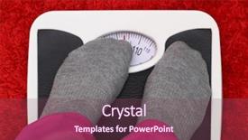  Presentation with diabetic foot - Cool new presentation theme with diabetic foot - female feet on bathroom scale backdrop and a violet colored foreground