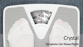  Presentation with bathroom - Colorful PPT theme enhanced with diabetic foot - female feet on broken bathroom backdrop and a  colored foreground