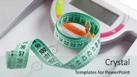  Presentation with diabetic foot - Cool new slides with diabetic foot - scale and measuring tape backdrop and a mint green colored foreground