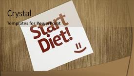  Presentation with diabetic diet - PPT theme having diabetic foot - star diet on paper note background and a coral colored foreground
