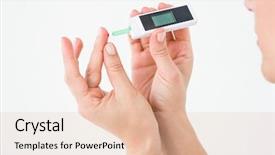  Presentation with blood - Presentation theme featuring diabetic woman using blood glucose background and a lemonade colored foreground