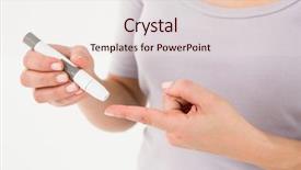  Presentation with blood - PPT theme featuring diabetic woman using blood glucose background and a lemonade colored foreground