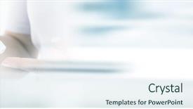  Presentation with blood - Theme with diabetic woman using blood glucose background and a sky blue colored foreground