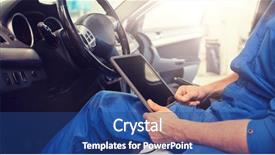  Presentation with computer repair - Beautiful presentation featuring diagnostics - car service repair technology maintenance backdrop and a ocean colored foreground