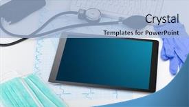  Presentation with medical technology - Beautiful slides featuring diagnostics concept with free backdrop and a light blue colored foreground