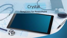  Presentation with medical technology - Presentation having diagnostics concept with free background and a light blue colored foreground