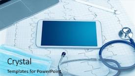  Presentation with medical technology - Cool new theme with diagnostics concept with free backdrop and a light blue colored foreground