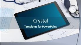  Presentation with diagnostics - PPT theme featuring diagnostics concept with free background and a ocean colored foreground