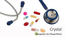  Presentation with drug interaction - PPT theme featuring diagnostics heart disease and interaction background and a white colored foreground