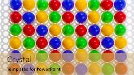  Presentation with mosaic - Presentation theme featuring diagonal colorful stripes made of kid's mosaic tiles background and a yellow colored foreground