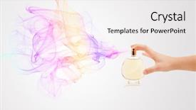  Presentation with diagonal colors - Presentation theme featuring strays - young shaggy stray cat background and a mint green colored foreground