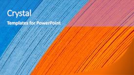  Presentation with colorful impressionist style artistic color - Cool new PPT layouts with diagonal lines - colored paper strips backdrop and a teal colored foreground