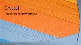  Presentation with colorful impressionist style artistic color - PPT theme with diagonal lines - colored paper strips background and a gold colored foreground