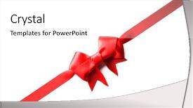  Presentation with blank whiteboard isolated on white - PPT layouts enhanced with diagonal-ribbon-with-bow-isolated background and a white colored foreground