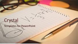  Presentation with equation - Amazing slide deck having diagram and equation against black backdrop and a lemonade colored foreground