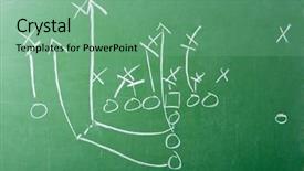  Presentation with football play diagram - PPT theme having diagram of an american football background and a seafoam green colored foreground