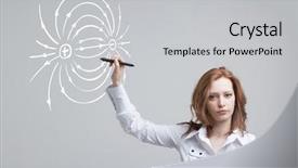  Presentation with physics - Colorful theme enhanced with diagram of the electric field backdrop and a light gray colored foreground