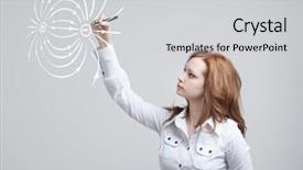  Presentation with physics - Presentation design featuring diagram of the electric field background and a light gray colored foreground