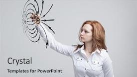  Presentation with physics - Presentation theme having diagram of the electric field background and a light gray colored foreground