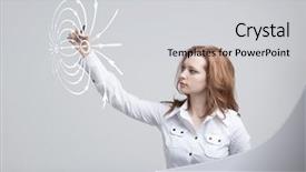  Presentation with physics - Audience pleasing PPT theme consisting of diagram of the electric field backdrop and a light gray colored foreground