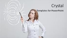  Presentation with physics - Beautiful presentation featuring diagram of the electric field backdrop and a light gray colored foreground