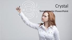  Presentation with physics - Slide deck consisting of diagram of the electric field background and a light gray colored foreground