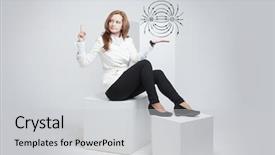  Presentation with electromagnetic - Audience pleasing presentation consisting of diagram of the electric field backdrop and a light gray colored foreground