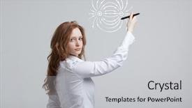  Presentation with physics - PPT theme having diagram of the electric field background and a light gray colored foreground