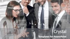  Presentation with diagram - PPT theme with diagram on a glass background and a gray colored foreground