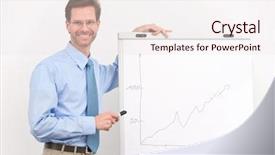  Presentation with aged - Audience pleasing presentation theme consisting of diagramm - middle aged and successful businessman backdrop and a  colored foreground