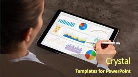  Presentation with elegant - Slides consisting of diagrams on tablet with pencil background and a tawny brown colored foreground